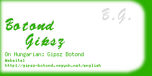botond gipsz business card